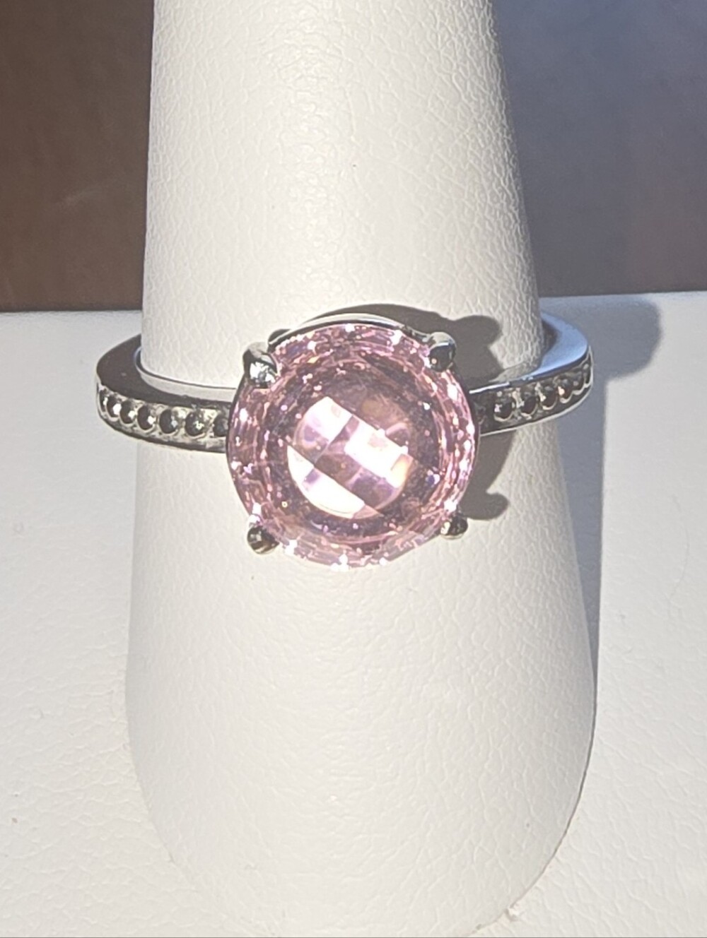 EverTrue Simulated Pink Diamond Ring, Size 10, NWT!